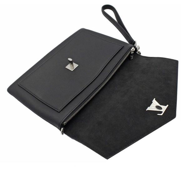 Louis Vuitton My LockMe Leather Shoulder Bag Black Silver - Picture 5 of 8